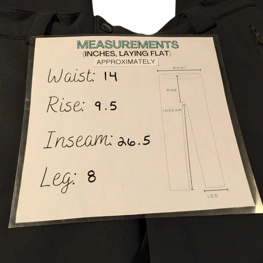 Eastern Mountain Sports Women's Soft Shell Black Pants Size 6 - Picture 9 of 9